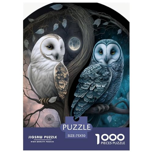 Yin Yang Art Holzpuzzle 1000 Teile Puzzle für Erwachsene Lernspiel Herausforderungsspielzeug Heiligabend Geschenke 1000 Stück (75x50cm) von LMYmoney