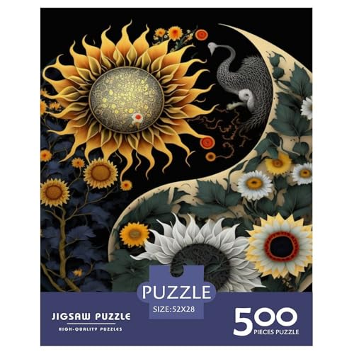 Yin Yang Art Puzzle 500 Teile für Erwachsene und Teenager ab 12 Jahren, 500 Teile (52 x 38 cm) von LMYmoney