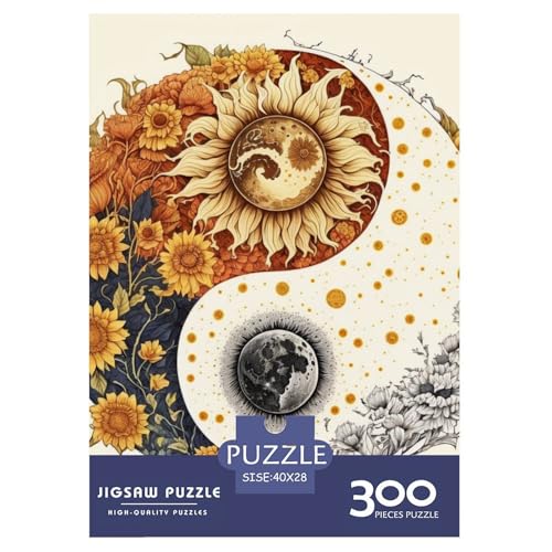 Yin Yang Art Puzzle für Erwachsene und Jugendliche, 300 Teile, Holzpuzzle für Teenager, Geschenke, Denksportspiel, 300 Teile (40 x 28 cm) von LMYmoney