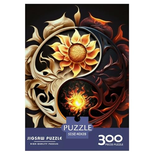 Yin Yang Art Puzzle für Teenager, 300 Teile, Puzzle, Denksport-Puzzles für Erwachsene, 300 Teile (40 x 28 cm) von LMYmoney