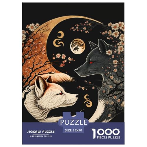 Yin Yang Art Puzzles für Erwachsene 1000 Teile Puzzle für Erwachsene und Teenager Familienspiel 1000 Teile (75x50cm) von LMYmoney