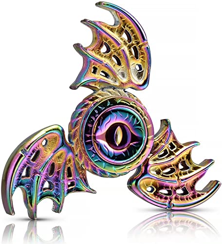 Dragon Wing Fidget Spinner Hand Spielzeug Kid Erwachsene, Regenbogen Metall Fidget Spielzeug Heavy Duty Fidget Ball Anti-Angst Stress Entlasten Spinner Geburtstagsgeschenk für Jungen Männer von LNCOJOLM