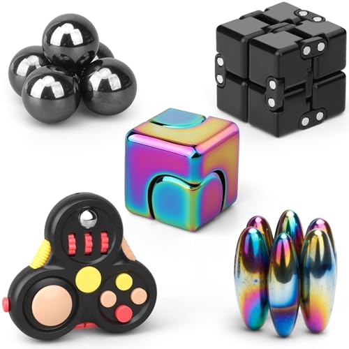 Fidget Spinner Fidget Pad Controller Infinity Cube für Kinder Erwachsene, Metall Finger Hand Spinners Sensorik Spielzeug Stress Angst Relief Geburtstag Geschenk von LNCOJOLM