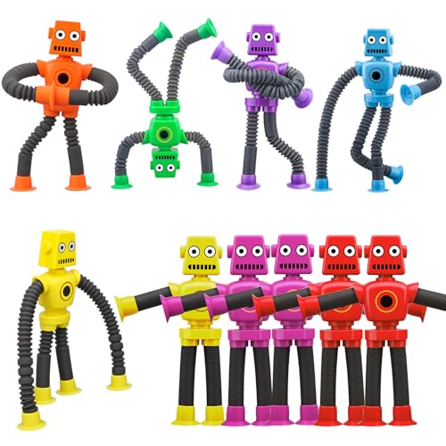 10 PCS Roboter Saug Fidget Spielzeug für Kind Erwachsener, sensorische Bad Spielzeug Saug Cup elastische Twist Roboter für Baby Kleinkind, Angst beschäftigt Party Gunst Geburtstagsgeschenk 10 PCS Roboter Saug Fidget Spielzeug für Kind Erwachsener, sensorische Bad Spielzeug Saug Cup elastische Twist Roboter für Baby Kleinkind, Angst beschäftigt Party Gunst Geburtstagsgeschenk von LNCOJOLM