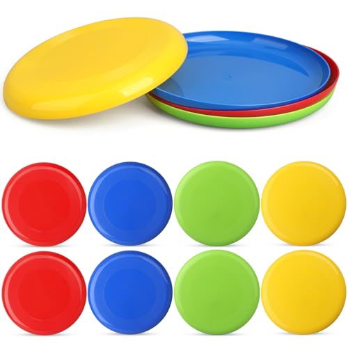 LNCOJOLM 8 Stück Flying Discs Flugscheibenspielzeuge für Kinder und Erwachsene, Wurfring Flying Ring Sportspielzeug für den Strand im Freien, Robustes Sportspielzeug Jungen Mädchen von LNCOJOLM