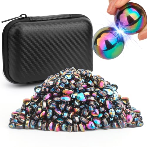 Magnet Stein Ferrit Kitt mit 2 großen Magneten, Glatte Magnetkugel Magnet Rock Ball Fidget Spielzeug Wissenschaft Kit, Büro Schreibtisch Spielzeug Dekoration Erwachsene von LNCOJOLM