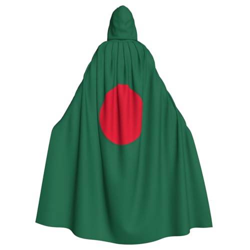 LNNIUK Umhang mit Kapuze und Flagge, Bangladesch, langer Umhang, Cosplay, Kostüm, Halloween, Hexe, Cosplay, Robe für Männer und Frauen von LNNIUK