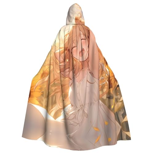 LNNIUK You Are My Sunshine Sonnenblumen-Druck, Kapuzenmantel, Umhang, langer Umhang, Cosplay, Kostüm, Halloween, Hexe, Cosplay, Robe für Herren und Damen von LNNIUK