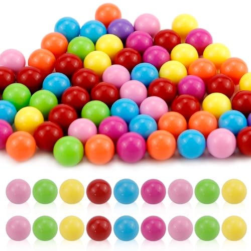 LNQ LUNIQI 10mm Kunststoff Kugeln Spielzeug Klein, 200 Stück Bunt Bälle Plastik Ohne Loch, Zählkugeln Plastikkugeln für Farben Unterscheiden Zählen Sortieren von LNQ LUNIQI