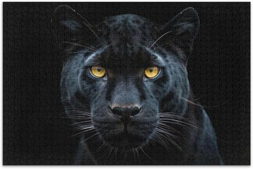 1000 Teile Black Panther Puzzle für Erwachsene, Puzzles für Erwachsene, die perfekt ineinander greifen, Heimdekoration, Geschenkparty für Männer und Frauen, 50 x 70 cm von LNTYW