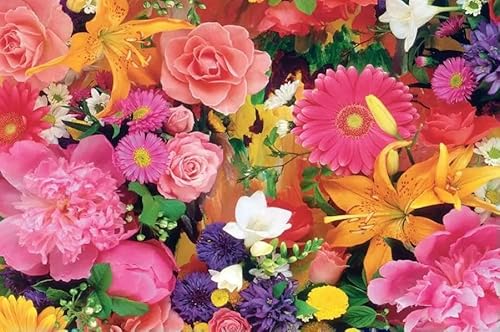 1000 Teile Hundert Blumen Papierpuzzle Lernspielzeug für Erwachsene 26x38cm von LNTYW