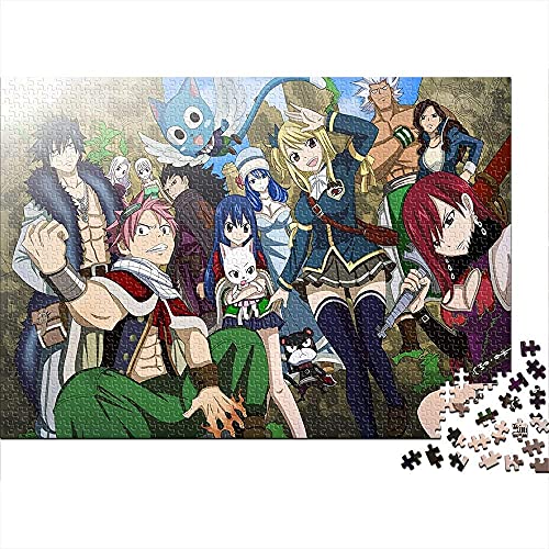 3D Puzzles 1000 Teile Fairy Tail Familienteam Herausforderndes Puzzlespiel Pädagogisches intellektuelles Dekompressionsspielzeug26x38cm von LNTYW