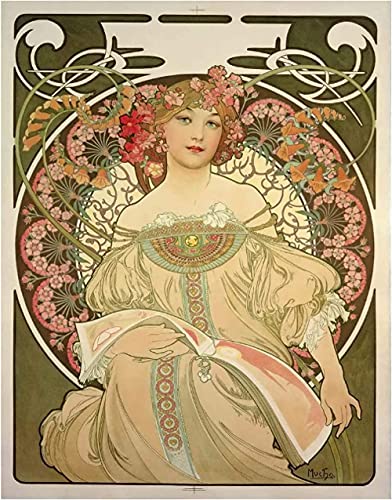 Alphonse Mucha Reproduktion Poster PapierPuzzle 1000 Teile Spielzeug für Erwachsene Dekompressionsspiel26x38cm von LNTYW