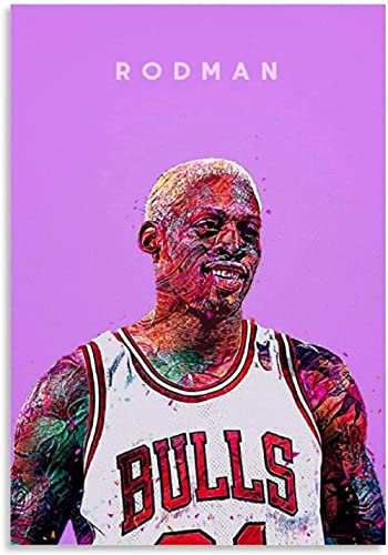 Dennis Rodman Basketball Spieler Poster PaperJigsaw Puzzle 1000 Teile Spielzeug für Erwachsene Dekompressionsspiel50x70cm von LNTYW