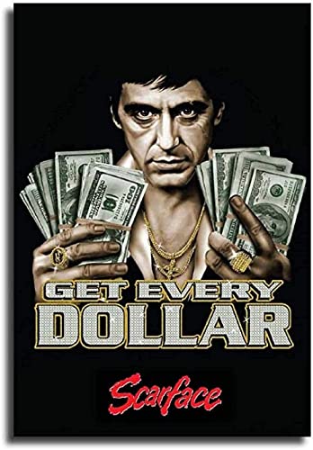 Holen Sie Sich jeden Dollar Scarface Filmposter PaperJigsaw Puzzle 1000 Teile Spielzeug für Erwachsene Dekompressionsspiel26x38cm von LNTYW