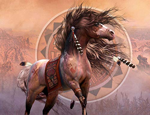 Indian Horse - Puzzle für Erwachsene und Kinder, DIY-Papierspiel, 1000-teiliges Puzzle, Intelligenzspiel zum Stressabbau, 70 x 50 cm von LNTYW