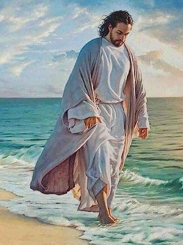 Jesus geht am Meer entlang – 1000-teiliges Papierpuzzle – ab 12 Jahren, 50 x 70 cm von LNTYW