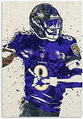 Lamar Jackson Baltimore Rugby Football Player Poster PaperJigsaw Puzzle 1000 Teile Spielzeug für Erwachsene Dekompressionsspiel50x70cm von LNTYW