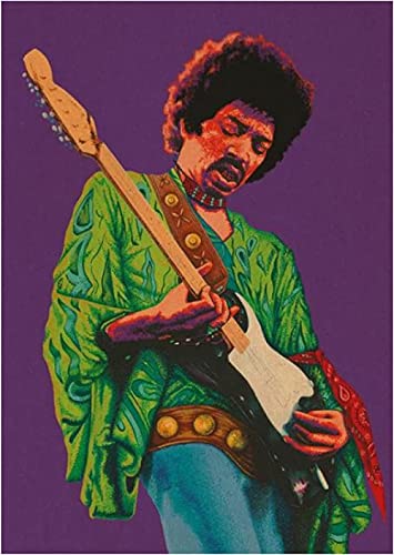 PapierPuzzle 1000 Teile Sänger Jimi Hendrix Puzzles Lernspielzeug für Erwachsene Geburtstagsgeschenk26x38cm von LNTYW