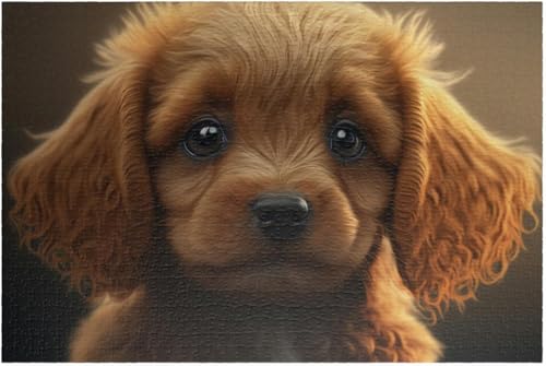 Puzzle 1000 Teile, Cavalier King Charles Hund, Papierpuzzle für Erwachsene/Jugendliche, Heimdekoration, buntes Puzzle, schwierige Herausforderung, Puzzlespiele, Geschenke für Tierliebhaber, 50 x 70 cm von LNTYW