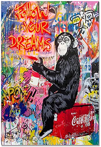 Puzzle 1000 Teile Banksy SPapert Graffiti Collage AFFE Poster PapierFür Erwachsene Kinder Spiele Lernspielzeug26x38cm von LNTYW