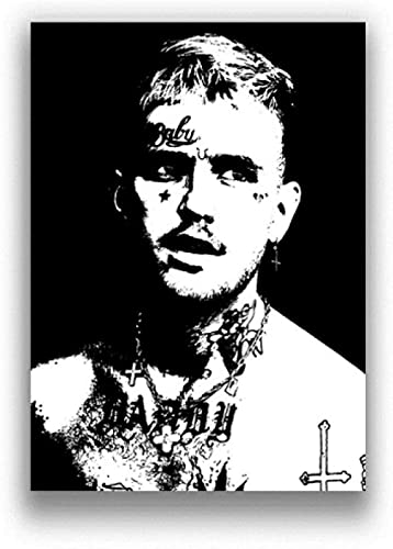 Puzzle 1000 Teile Lil Peep Rapper Musik Sänger Star Icon Poster Schwarzweißes PapierFür Erwachsene Kinder Spiele Lernspielzeug38x52cm von LNTYW