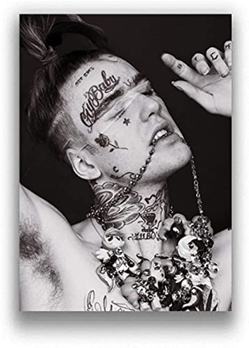 Puzzle 1000 Teile Lil Peep Rapper Musik Sänger Star Icon Poster Schwarzweißes PapierFür Erwachsene Kinder Spiele Lernspielzeug38x52cm von LNTYW