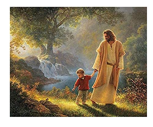 Puzzle 1000 Teile Papiermontage Bild Heiliger Sohn Jesus Christus Poster Spiele für Erwachsene Lernspielzeug Intelligenz-Stressabbau-Spiel50x70cm von LNTYW