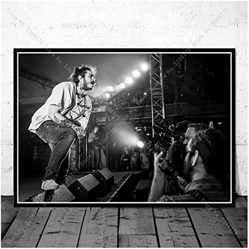 Puzzle 1000 Teile Post Malone Hip Hop Rapper Musik Sänger Star Poster Schwarzweißes PapierFür Erwachsene Kinder Spiele Lernspielzeug26x38cm von LNTYW