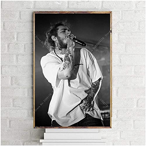 Puzzle 1000 Teile Post Malone Hip Hop Rapper Musik Sänger Star Poster Schwarzweißes PapierFür Erwachsene Kinder Spiele Lernspielzeug26x38cm von LNTYW