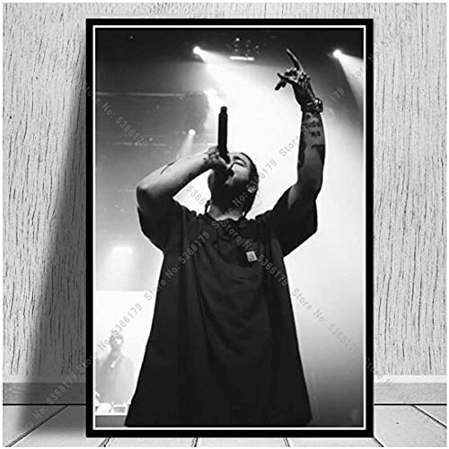 Puzzle 1000 Teile Post Malone Hip Hop Rapper Musik Sänger Star Poster Schwarzweißes PapierFür Erwachsene Kinder Spiele Lernspielzeug50x70cm von LNTYW