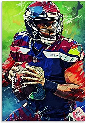 Puzzle 1000 Teile Puzzle Russell Wilson Rugby Football Player Poster Erwachsene Kinder Papierspielzeug Lernspiel50x70cm von LNTYW