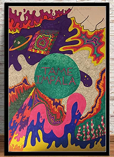 Puzzle 1000 Teile Tame Impala Trippy Psychedelische Musik Star Poster Kunst für PapierSpielzeug für Erwachsene Dekompressionsspiel26x38cm von LNTYW