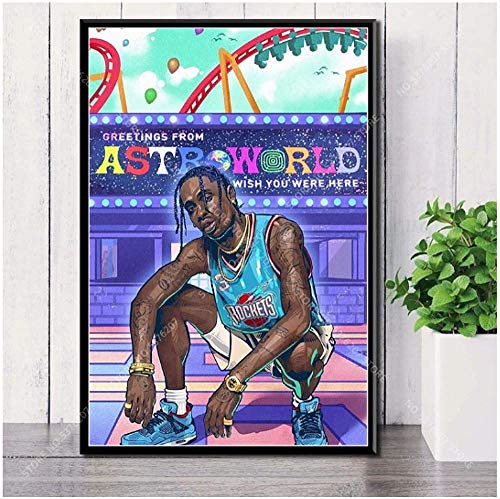 Puzzle 1000 Teile Travis Scott Hip Hop Rapper Musik Star Wandkunst für PapierSpielzeug für Erwachsene Dekompressionsspiel26x38cm von LNTYW