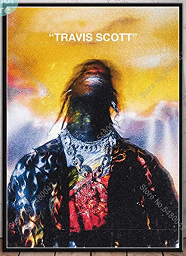 Puzzle 1000 Teile Travis Scott Musik Star Rap Rapper Rodeo Astroworld Poster für PapierSpielzeug für Erwachsene Dekompressionsspiel38x52cm von LNTYW