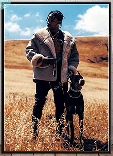 Puzzle 1000 Teile Travis Scott Musik Star Rap Rapper Rodeo Astroworld Poster für PapierSpielzeug für Erwachsene Dekompressionsspiel38x52cm von LNTYW