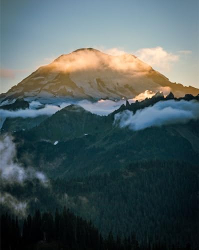 Puzzle 1000 Teile für Erwachsene, Geschenke-Berge, Gipfel, Wolken, 26 x 38 cm von LNTYW