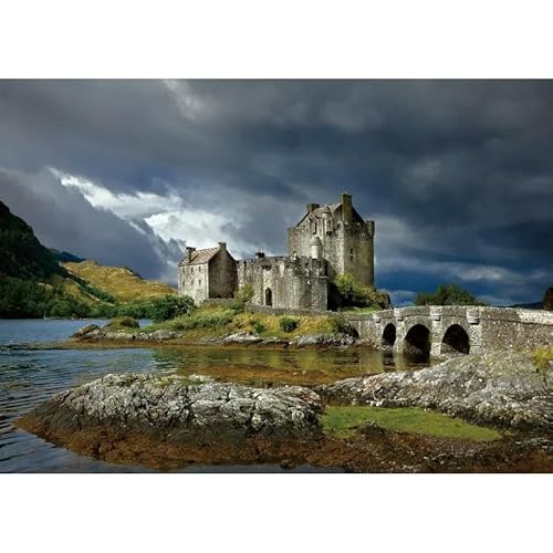 Puzzle 1000 Teile für Erwachsene, Papierpuzzle, Eilean Donan Castle, berühmte Gemäldeserie, Lernspielzeug, 50 x 70 cm von LNTYW