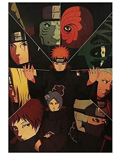 Puzzle 2000 Teile Naruto Anime Poster Akatsuki Organisation Charakter Poster PapierFür Erwachsene Kinder Spiele Lernspielzeug70x100cm von LNTYW