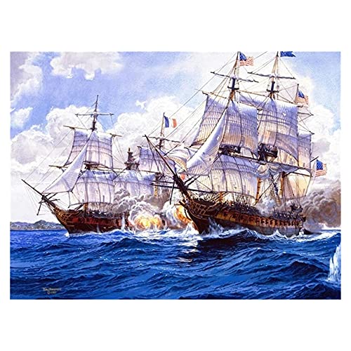 Puzzle für Erwachsene 1000 Teile, Schlachtschiff, geistiges Lernspielzeug für Erwachsene und Kinder, DIY-Sammlerstücke, Heimdekoration, 26 x 38 cm von LNTYW