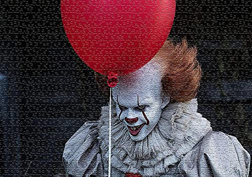 Puzzle für Erwachsene und Kinder - Ballon Clown Pennywise Puzzle Puzzle Schönes Puzzle Familienpuzzle Kunstgeschenke für Weihnachten Geburtstag50x70cm von LNTYW