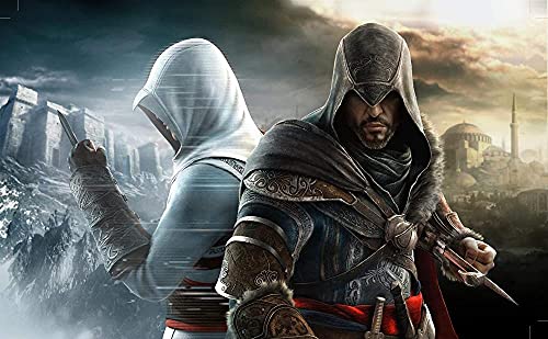 Puzzles 1000 Teile für Erwachsene Assassins Creed Pädagogisches intellektuelles Dekompressionsspielzeug Spaß Familienspiel für Kinder Erwachsene26x38cm von LNTYW