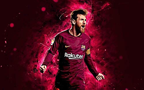 Puzzles 1000 Teile für Erwachsene Fußball FC Messi Pädagogisches Intellektuelles Dekompressionsspielzeug Spaß Familienspiel für Kinder Erwachsene26x38cm von LNTYW