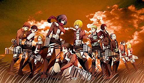 Puzzles für Erwachsene 1000 Teile Anime Attack On Titan Puzzles für Kinder Lernspielzeug Intellektuelles Spiel Geschenk Teens DIY Home Entertainment26x38cm von LNTYW