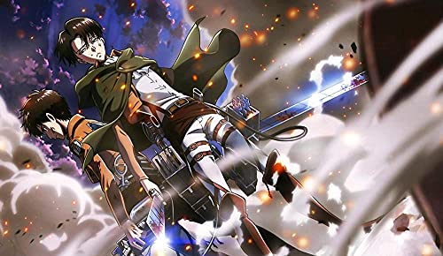 Puzzles für Erwachsene 1000 Teile Anime Attack On Titan Puzzles für Kinder Lernspielzeug Intellektuelles Spiel Geschenk Teens DIY Home Entertainment38x52cm von LNTYW