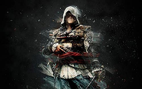 Puzzles für Erwachsene 1000 Teile Assassins Creed Puzzles für Kinder Lernspielzeug Intellektuelles Spiel Geschenk Teens DIY Home Entertainment26x38cm von LNTYW