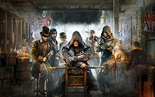 Puzzles für Erwachsene 1000 Teile Assassins Creed Puzzles für Kinder Lernspielzeug Intellektuelles Spiel Geschenk Teens DIY Home Entertainment38x52cm von LNTYW