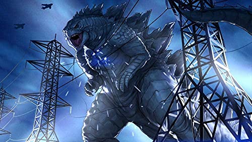 Puzzles für Erwachsene 1000 Teile Godzilla Puzzles für Kinder Lernspielzeug Intellektuelles Spiel Geschenk Teens DIY Home Entertainment Spielzeug50x70cm von LNTYW