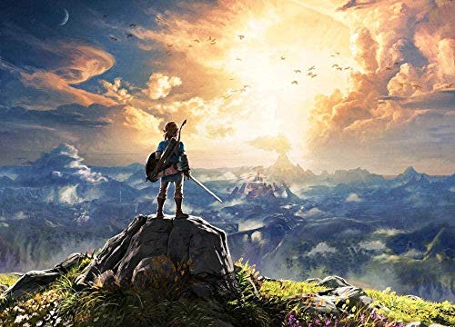 Puzzles für Erwachsene 1000 Teile Zelda Puzzles für Kinder Lernspielzeug Intellektuelles Spiel Geschenk Teens DIY Home Entertainment Spielzeug 26x38cm von LNTYW