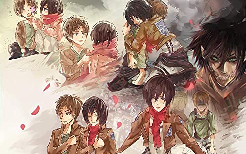 Puzzles für Erwachsene 2000 Teile Anime Attack On Titan Puzzles für Kinder Lernspielzeug Intellektuelles Spiel Geschenk Teens DIY Home Entertainment70x100cm von LNTYW